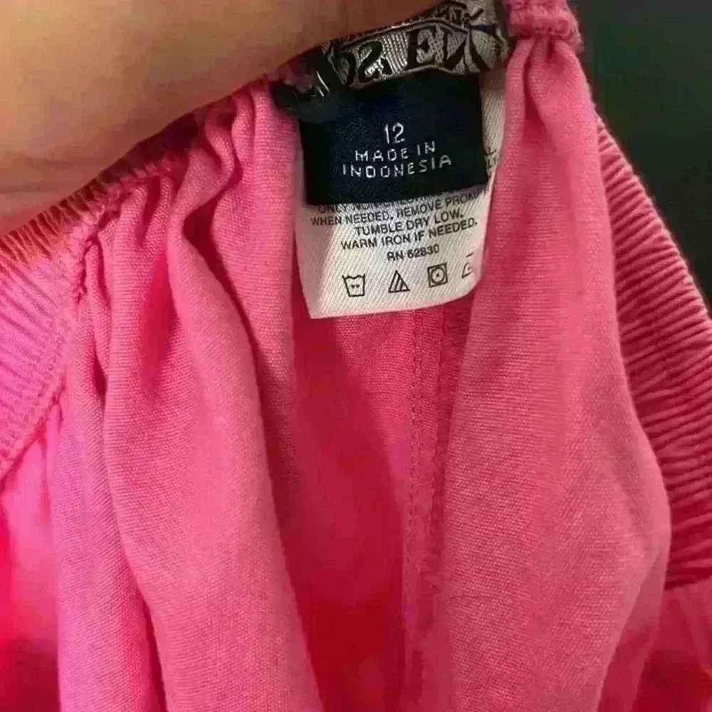 Lands End Girls Size 12 Pink Skort Stretch Button - Picture 5 of 6